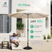 JEAREY 9FT Outdoor Patio Umbrella Outdoor Table Umbrella (Beige)