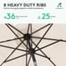 JEAREY 9FT Outdoor Patio Umbrella Outdoor Table Umbrella (Beige)