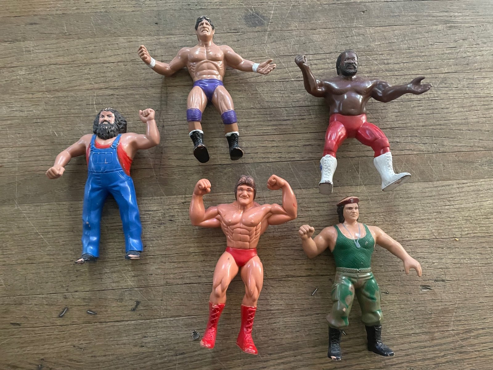 Rubber wrestling figures deals
