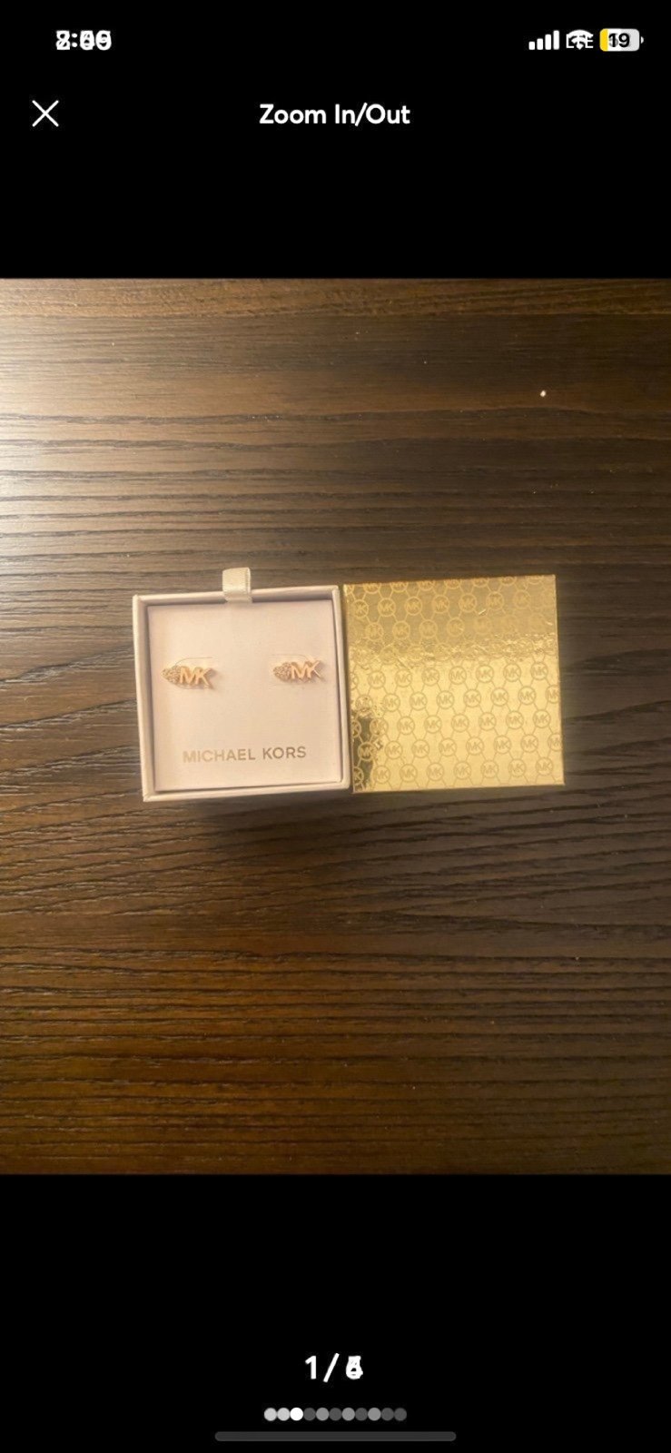 NEW Michael Kors MK logo earrings
