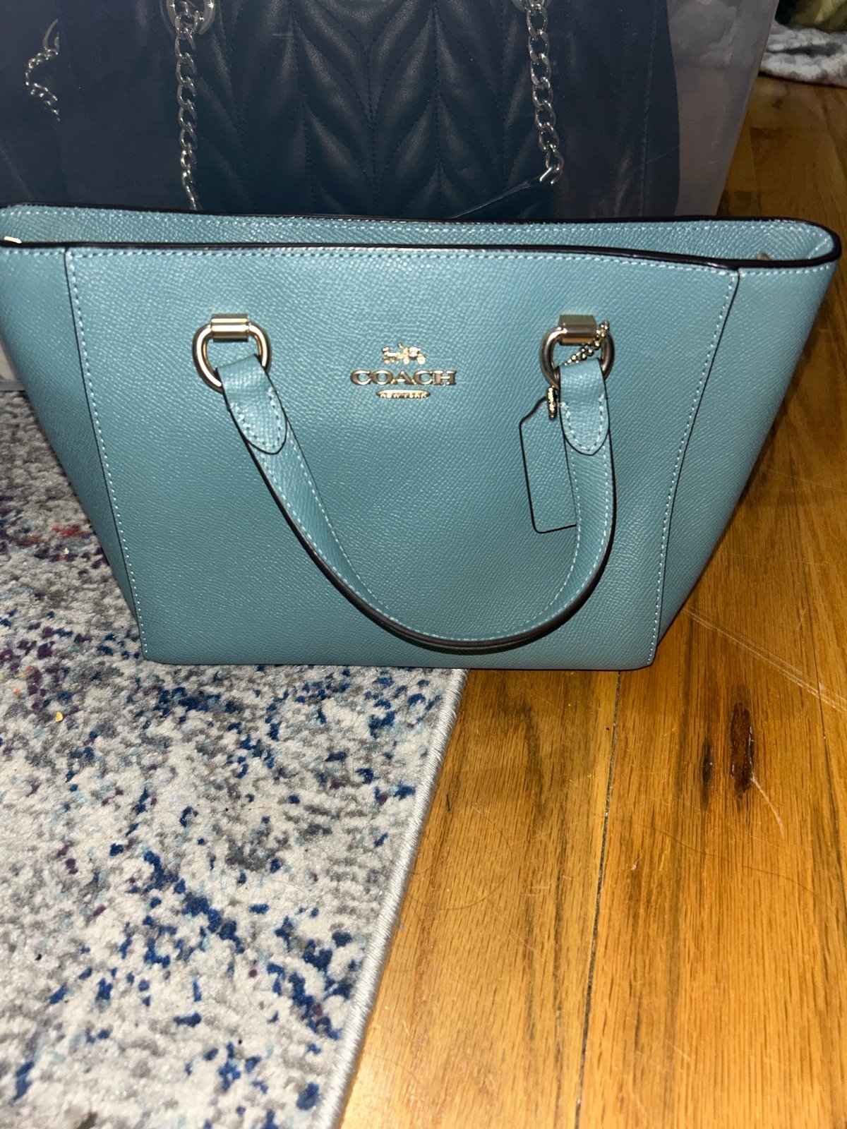 Coach teal blue bag