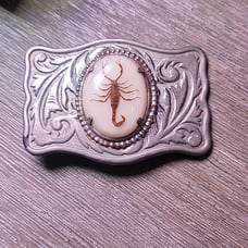 Vintage preserved scorpion belt buckle