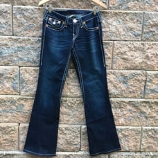 True Religion Flare Joey Jeans w/ White