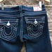 True Religion Flare Joey Jeans w/ White