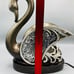 Swan Table Lamp Resin black silver gold 60 watts 120v corded glass mirror wings