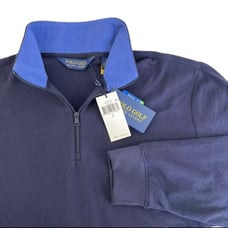 Polo Golf Ralph Lauren Men’s Navy Performance Brushed Fleece Pullover Size L NWT