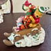 Rare Vtg Disney Store Poohs Winter Wonderland Sled Stocking Holder Tigger Piglet