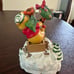 Rare Vtg Disney Store Poohs Winter Wonderland Sled Stocking Holder Tigger Piglet
