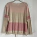NWT Haven 100% cashmere striped color block scoop neck drawstring waist sweater