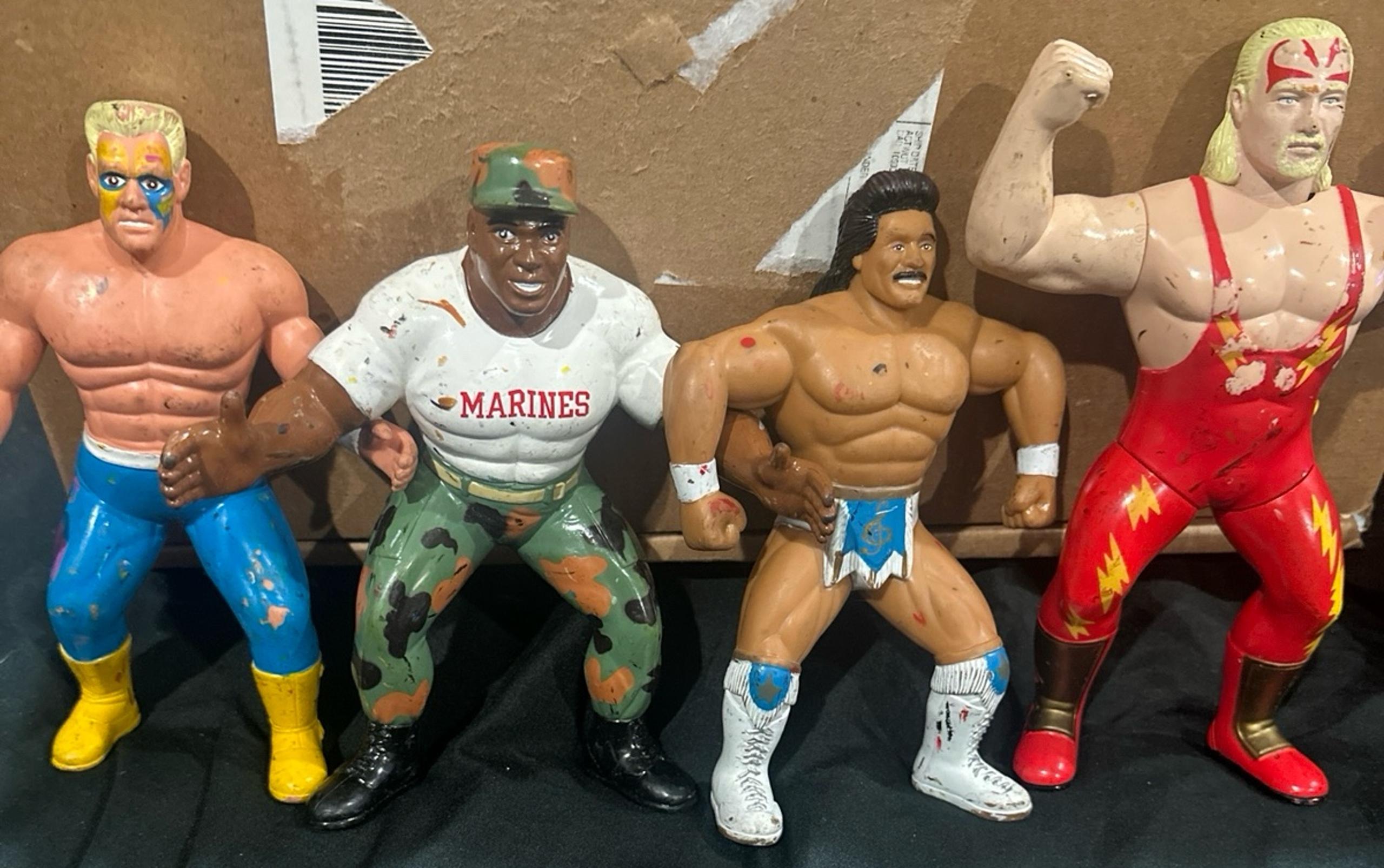WCW STING, CRAIG PITTMAN MARC MERO & KEVIN SULLIVAN FIGURE LOT