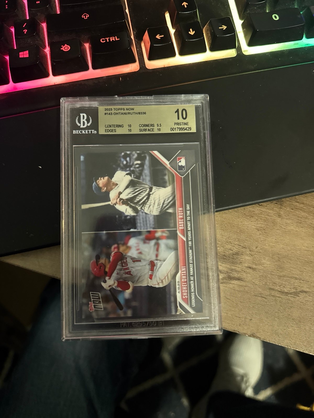 2023 TOPPS NOW MLB #143 SHOHEI OHTANI, BABE RUTH - BGS PRISTINE 10