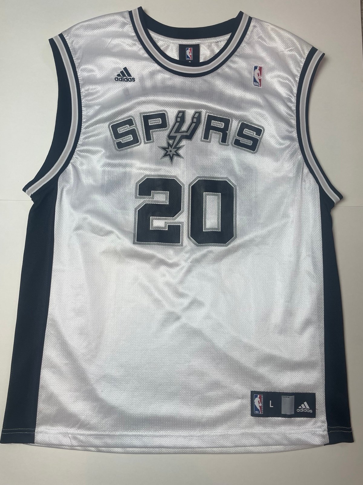 Manu Ginobili #20 Spurs Jersey - NBA Adidas Size Adult Large