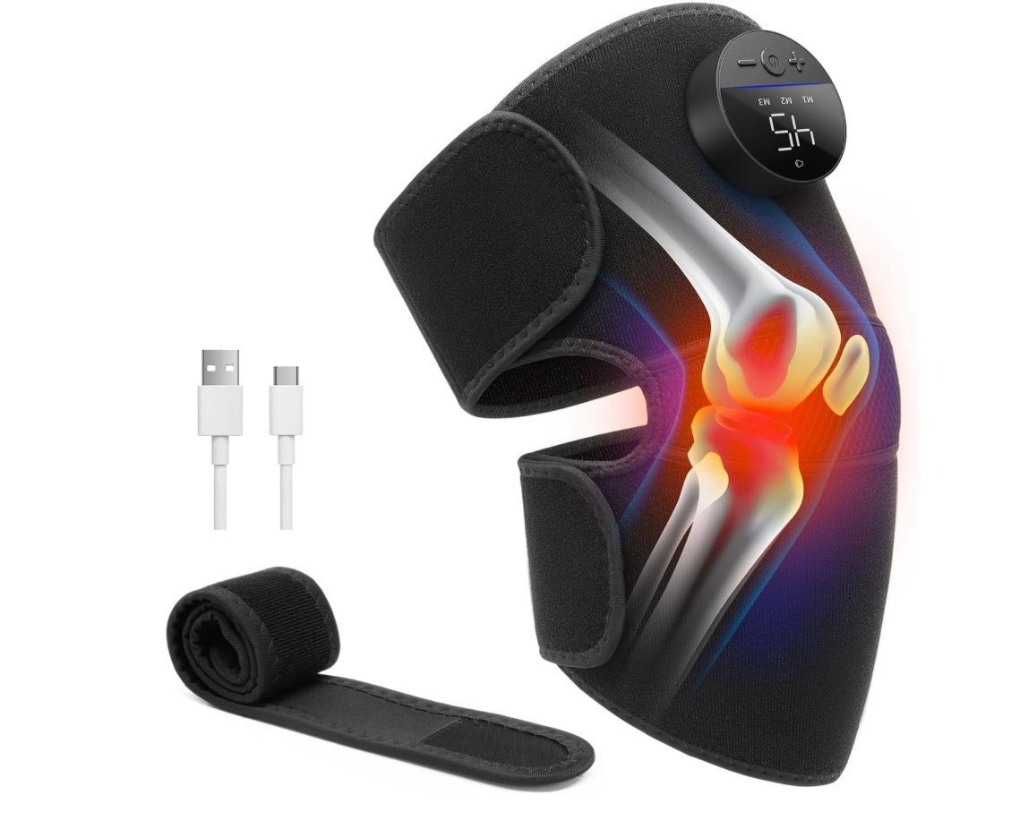 Medcursor Heated Knee Massager, 3-in1 Cordless Knee Elbow Shoulder Massager