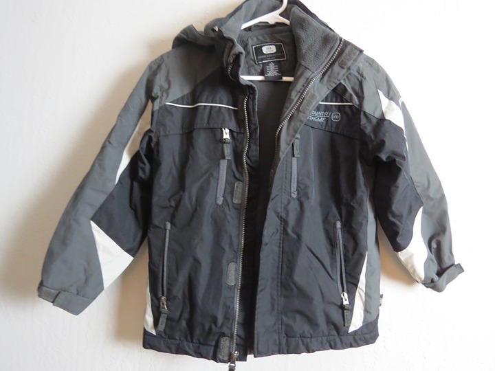Kids Size M 7/8 Free Country Tech Black Grey Hooded Heavy Jacket Coat FCExtreme