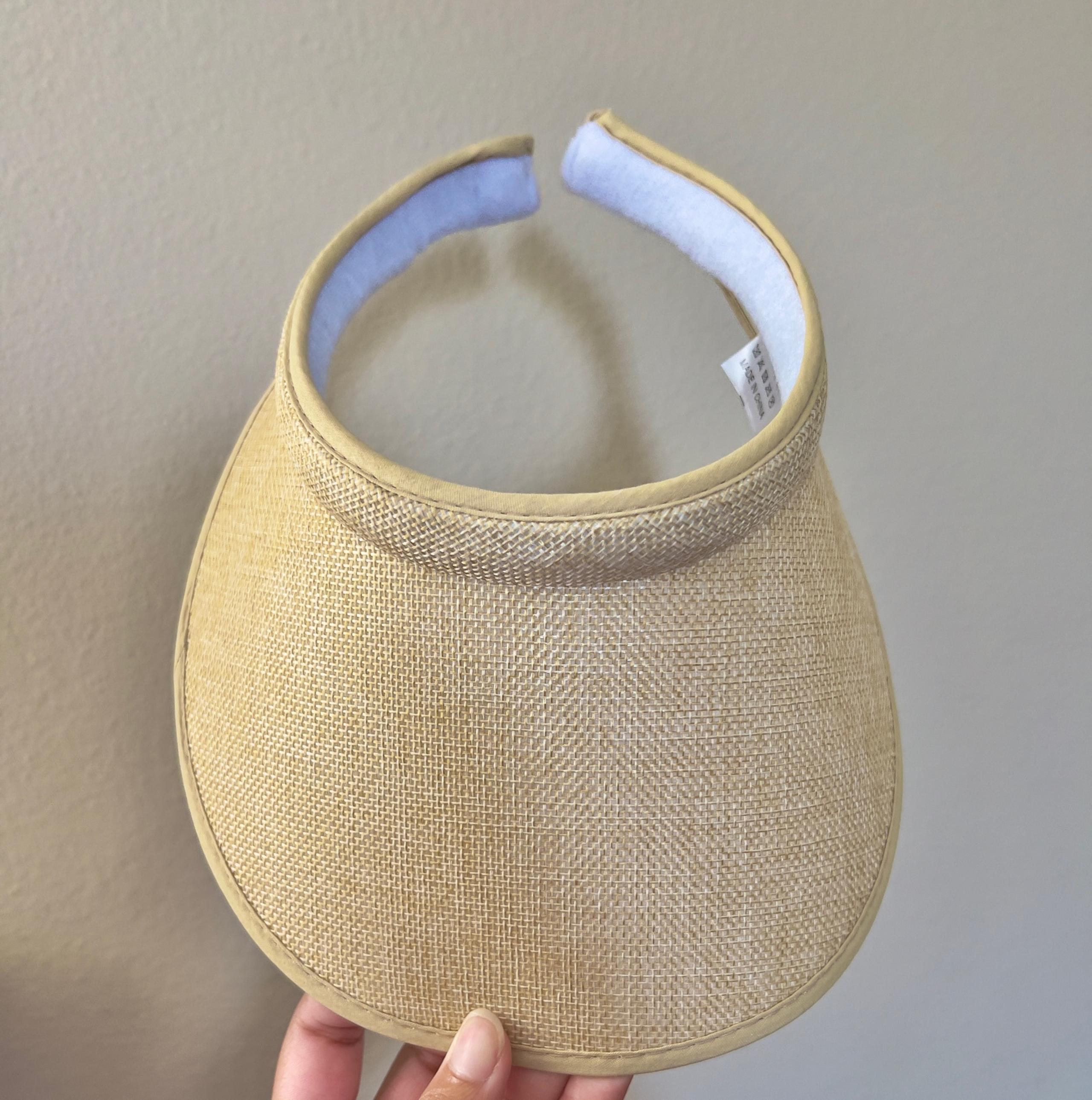 Straw Beige visor beach cap