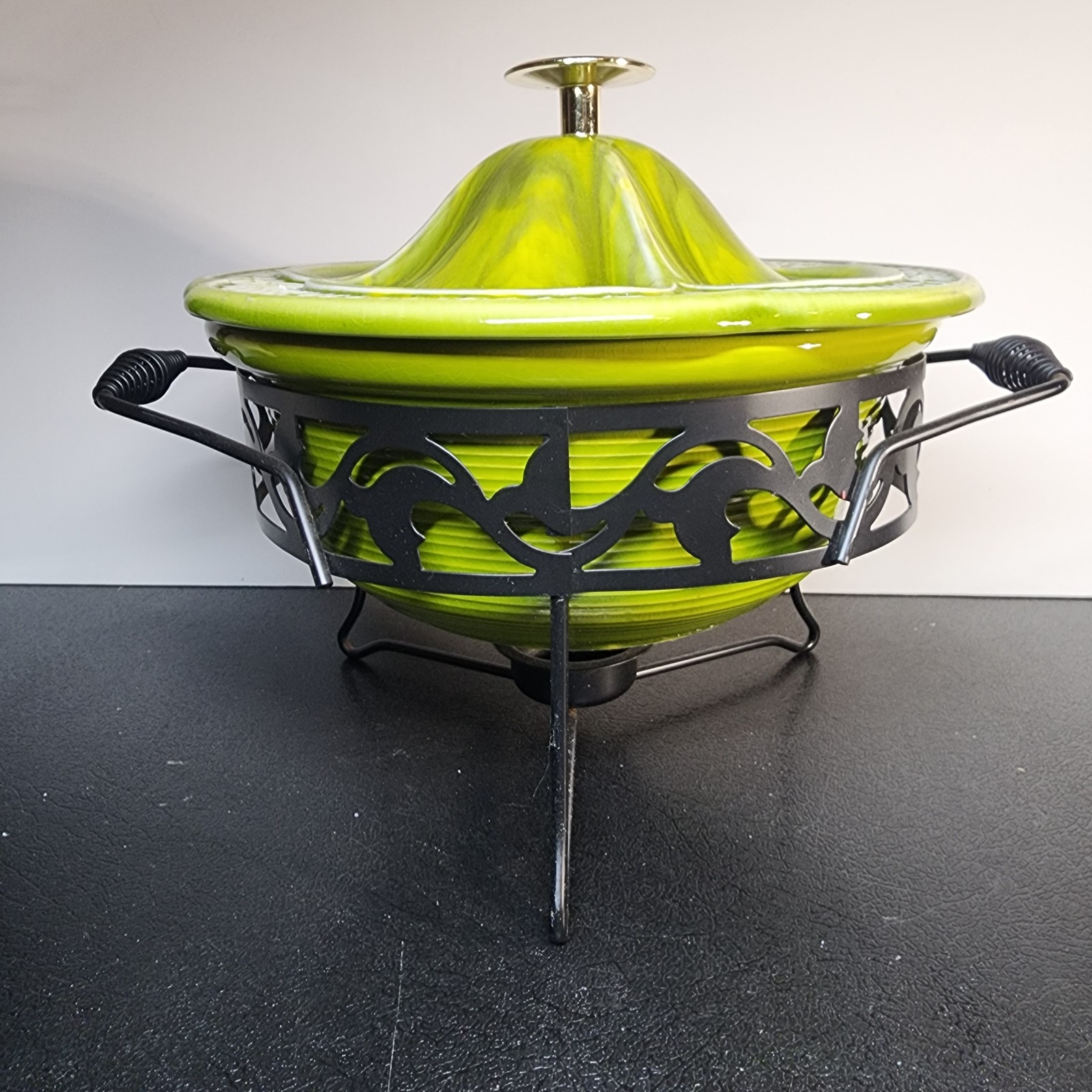 Vintage California Originals Mid Century Modern Chafing Bowl With Stand