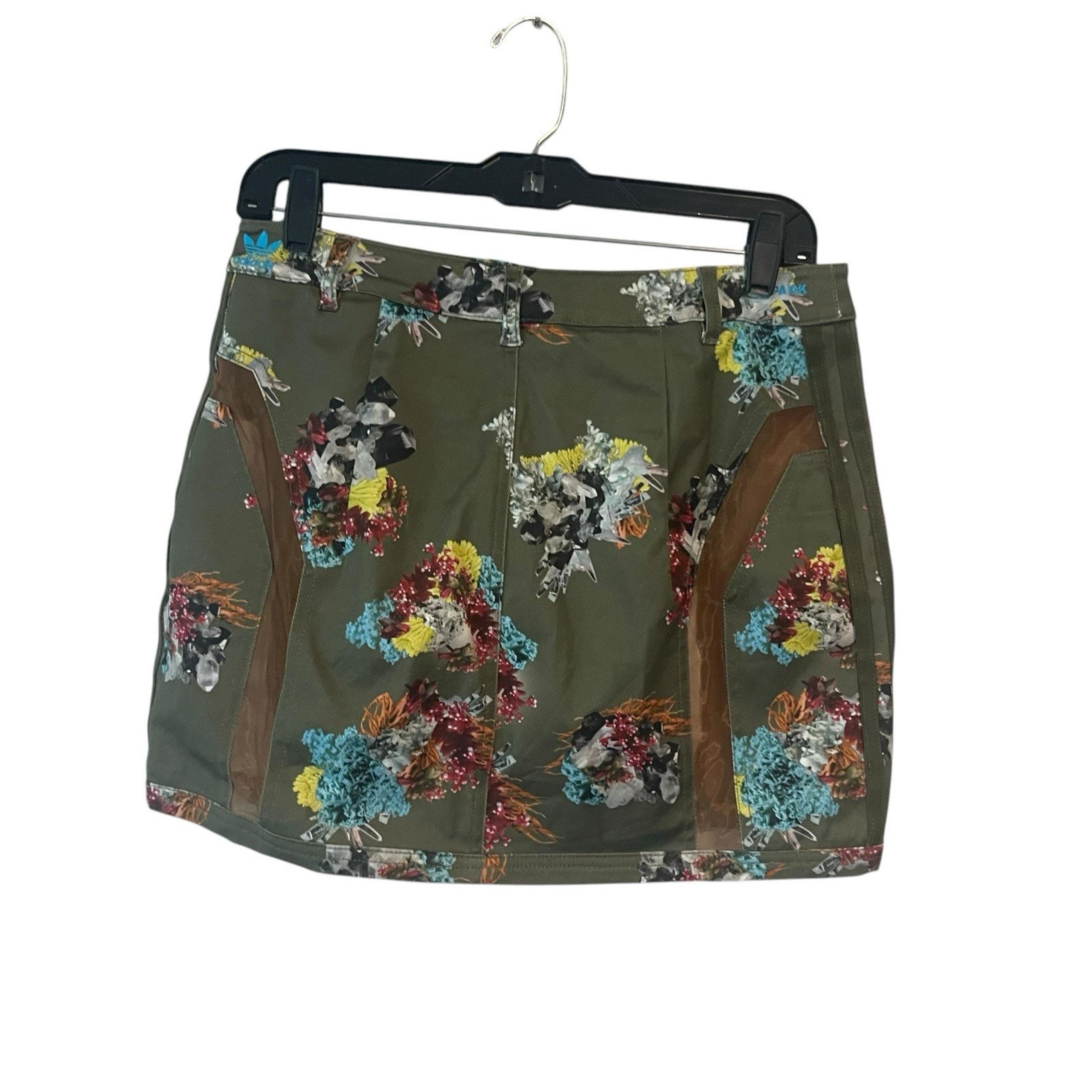Adidas Ivy Park Mini Skirt Green Floral Medium