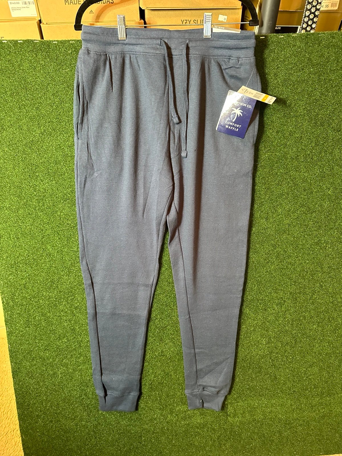 Surf and Swim Company NAVY BLUE waffle Knit Joggers , US MEDIUM