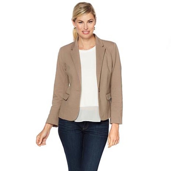 The Limited Brown Fitted Fashion Blazer