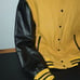 Black Wool Varsity Letterman Bomber Base