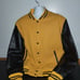 Black Wool Varsity Letterman Bomber Base