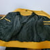 Black Wool Varsity Letterman Bomber Base