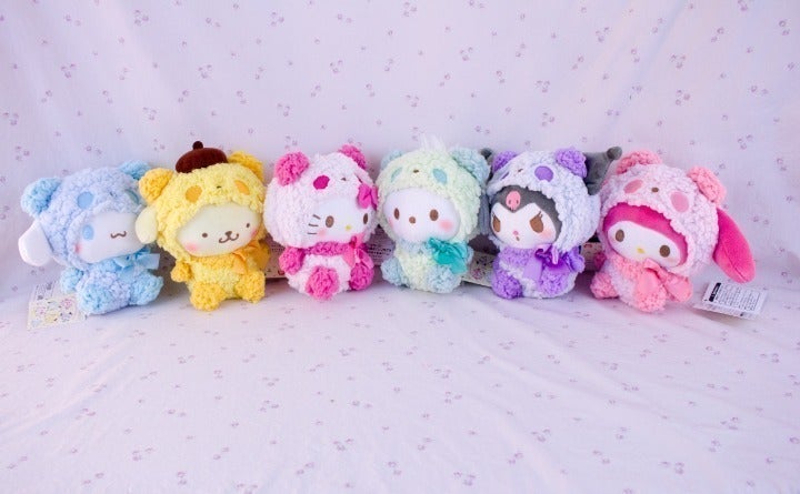 Sanrio Panda Teddy Suit Plushy 6pc set