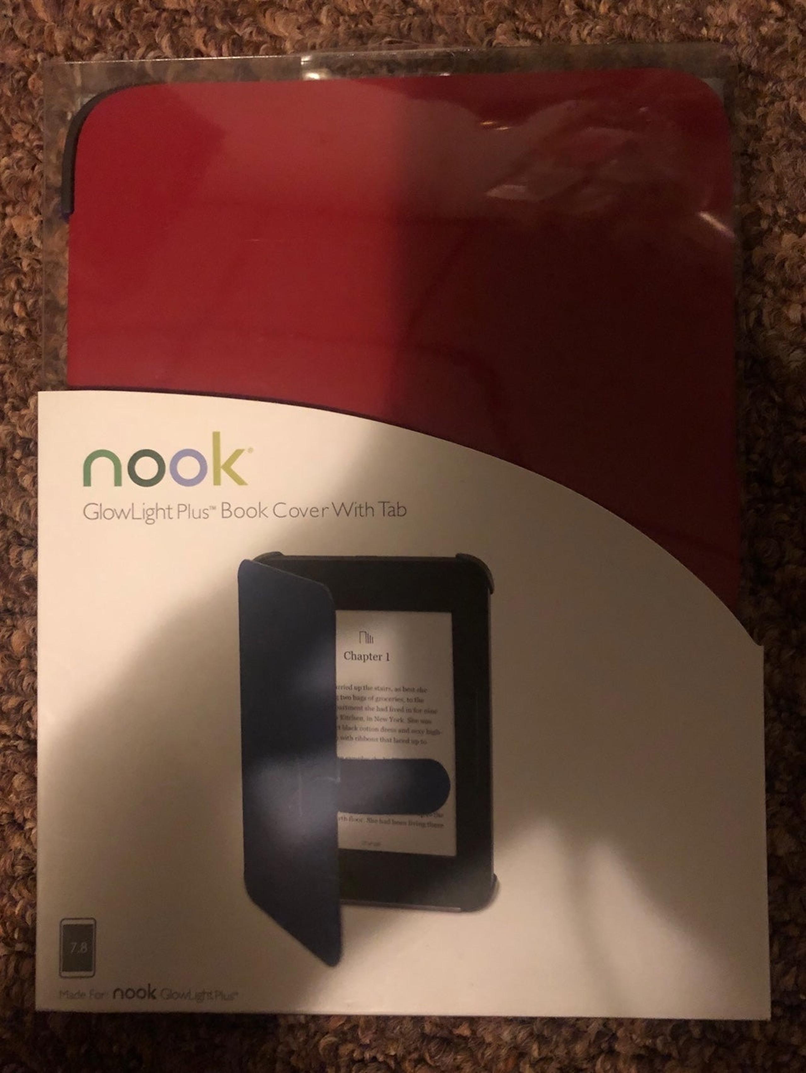 Nook GlowLitePlus Book Cover with Tab - Red (American Beauty)