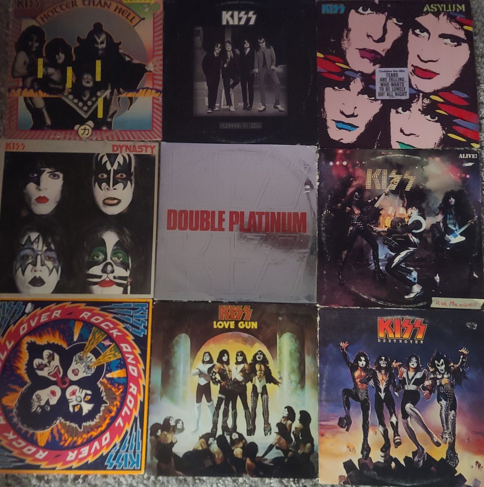 9 Kiss Vinyl record albums
