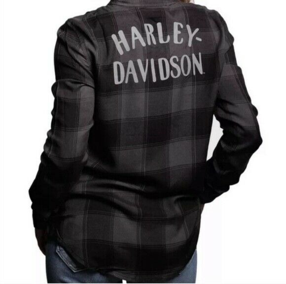 Harley Davidson Woven Plaid Long Sleeve