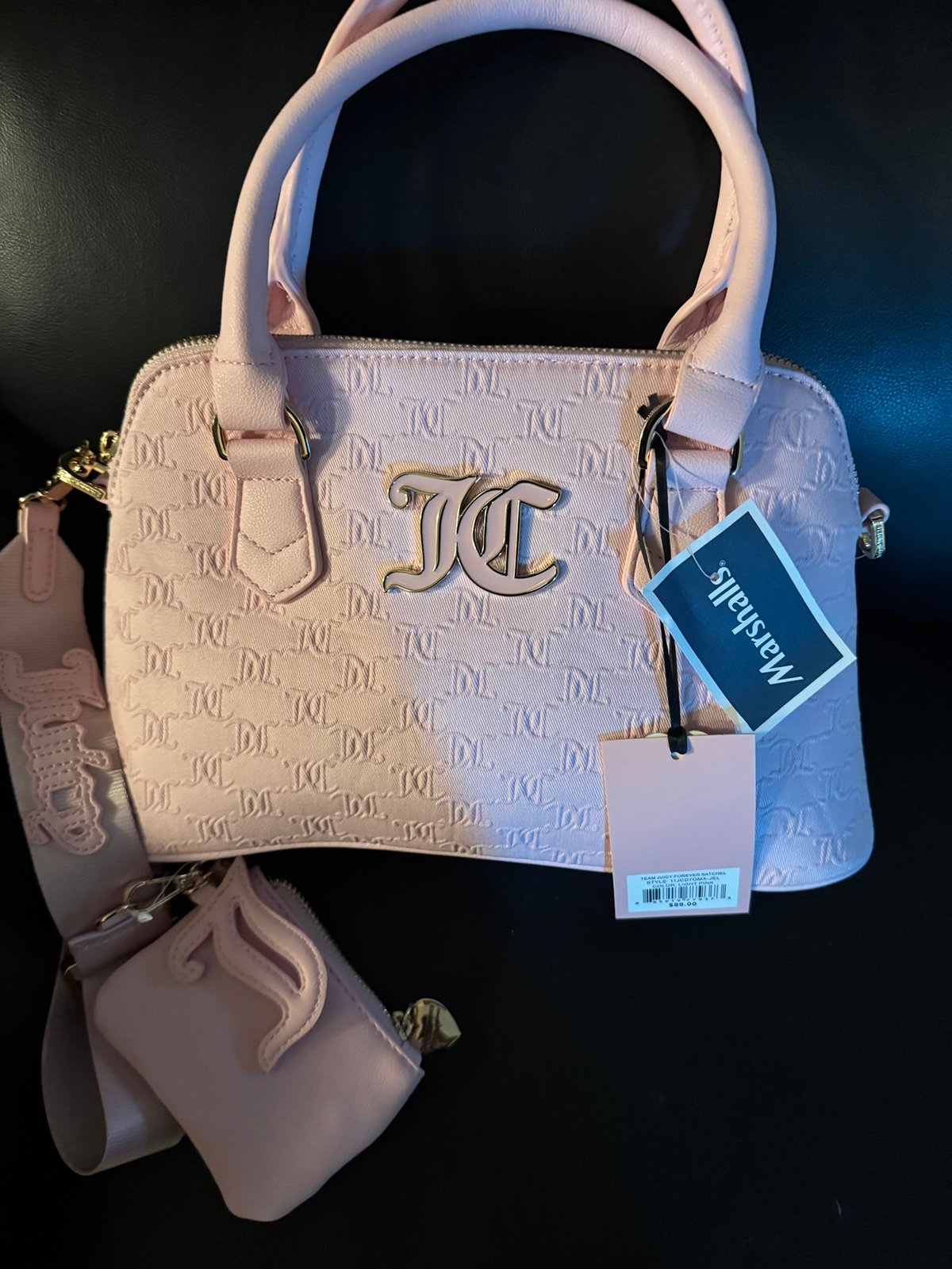 Juicy Couture forever satchel light pink