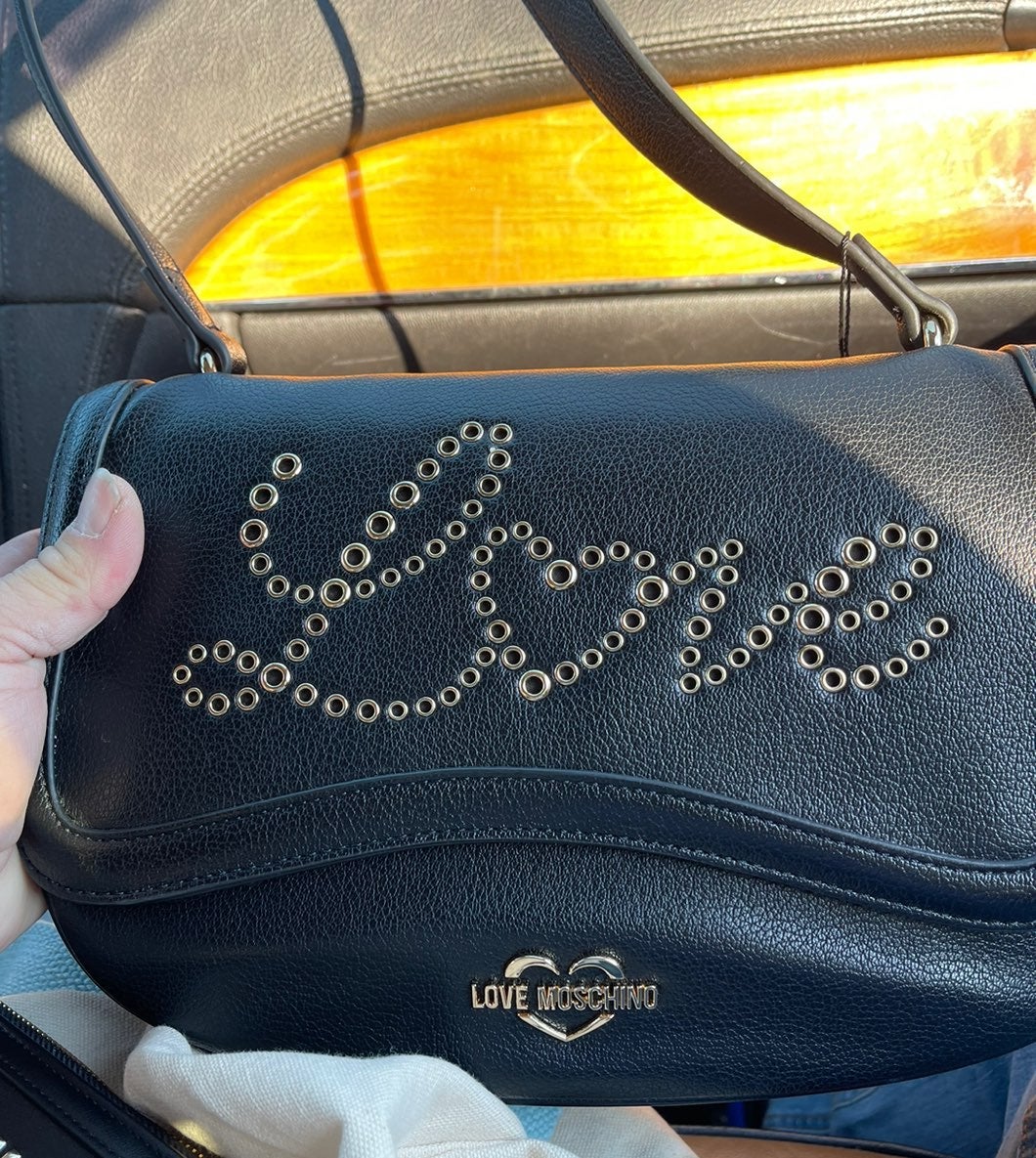 love Moschino top closure handbag