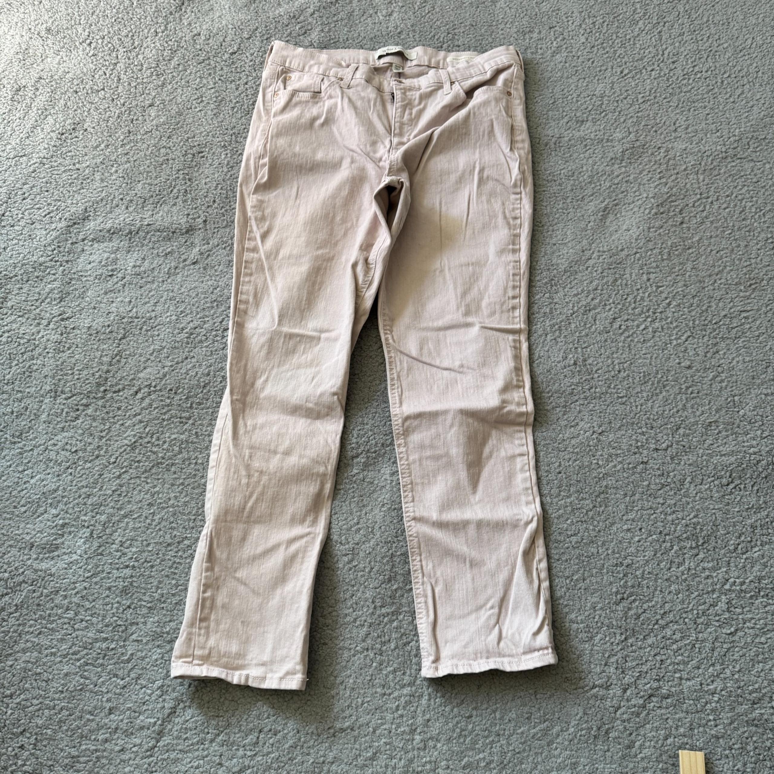 Vintage America Jeans Women's Size 14/32 Weekend Crop Ivory Womens Pockets VA
