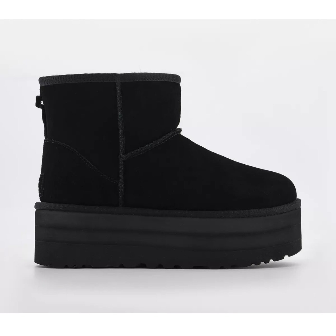UGG Women's Classic Mini Platform Black Suede Boots size 9 (New)