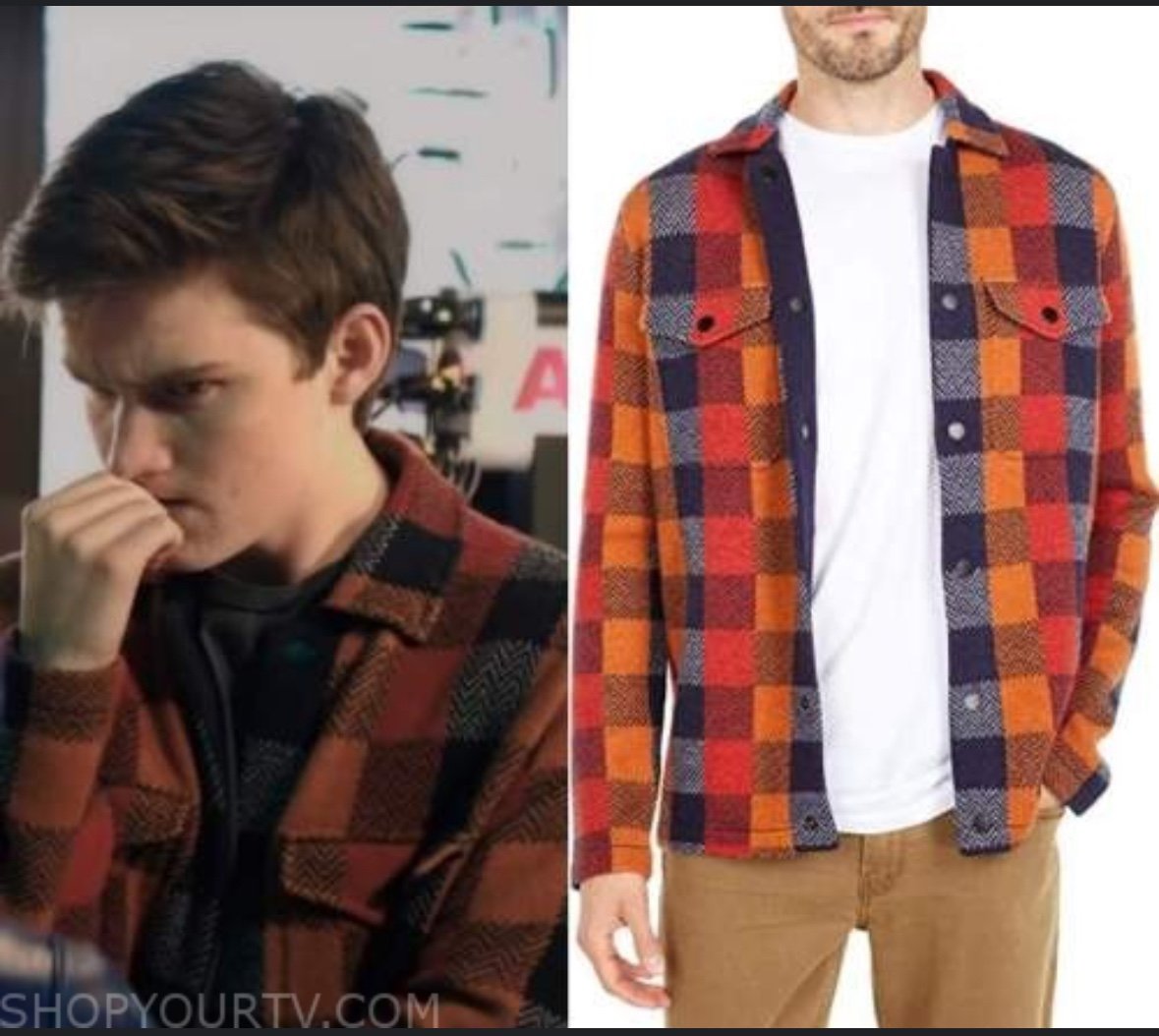 SCOTCH & SODA Checked Worker Shirt-Jacket sz S as worn on TV