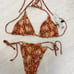 Urban Outfitters Out From Under Snake Print Scrunch Triangle Bikini M