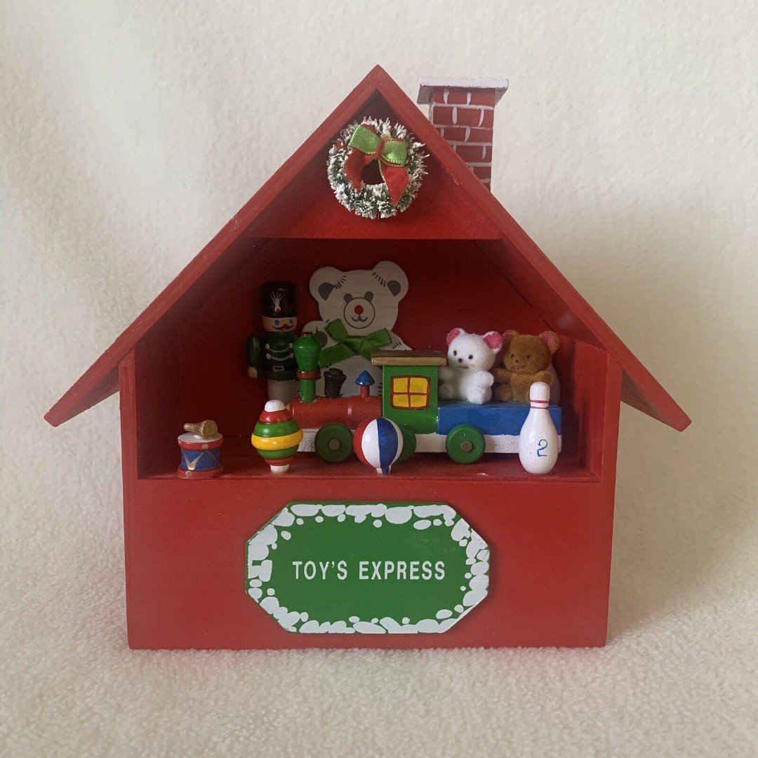 Moving Musical Train Chime Christmas House Decor Toy Express