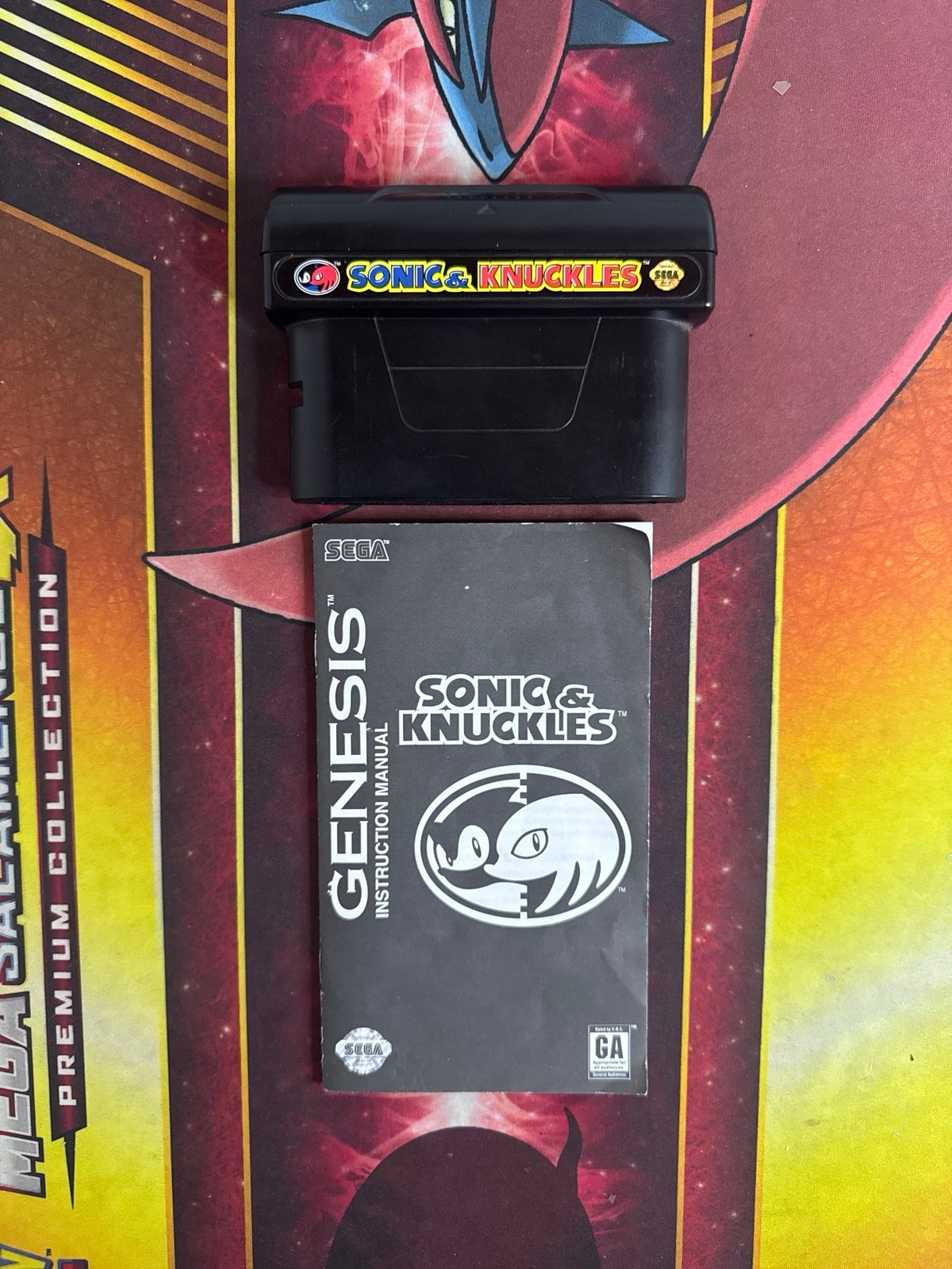 Sonic & Knuckles Sega Genesis Loose Cartridge and Game Manual Tested & Working