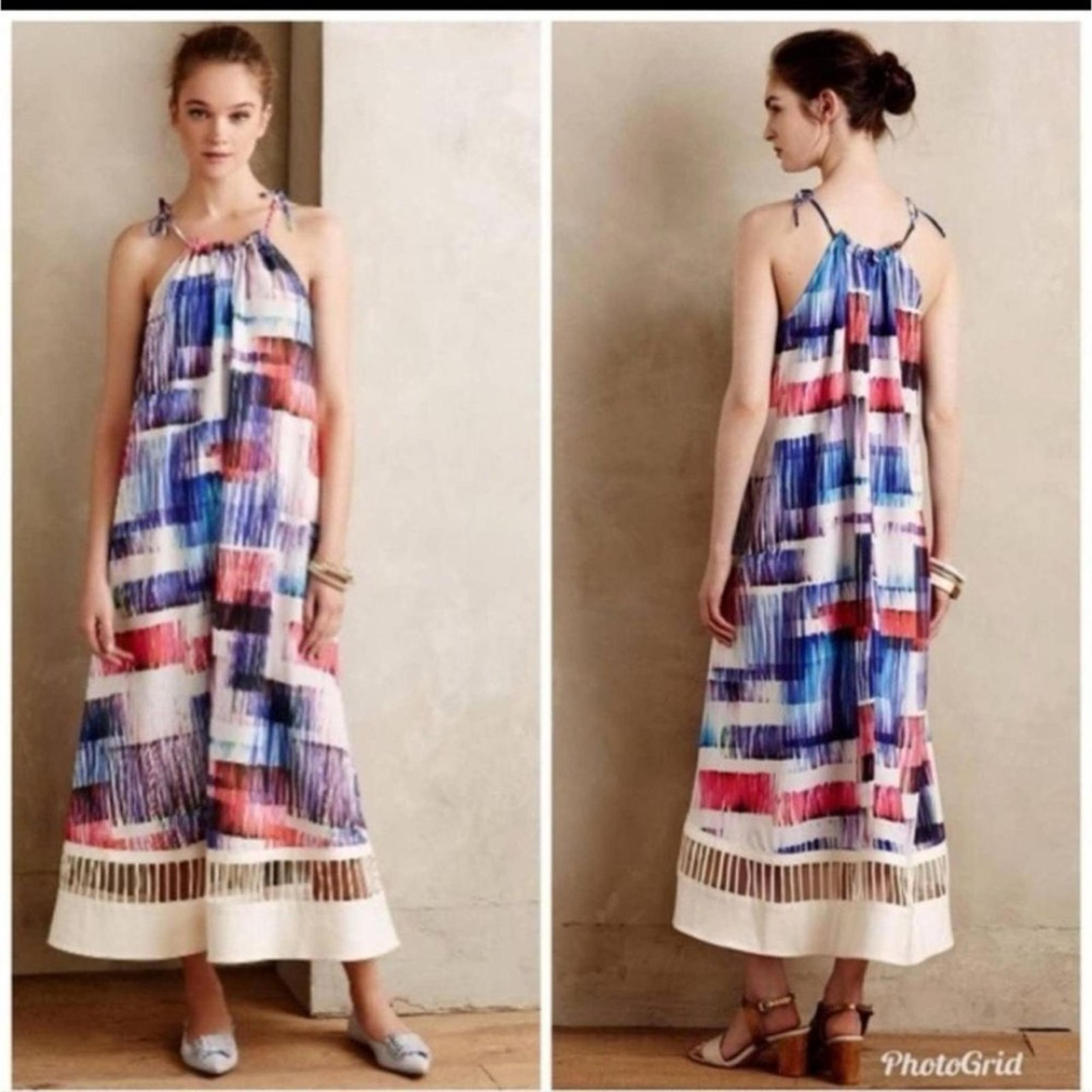 Anthropologie Sachin + Babi SB Sonora Watercolor Print Trapeze Dress -  Size XS