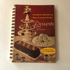 Vintage Cookbook 1963 favorite dessert recipes home economics teachers spiral