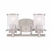 Hampton Bay Truitt 14.2 in. 2-Light Brushed Nickel Modern Transitional Vanity
