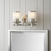 Hampton Bay Truitt 14.2 in. 2-Light Brushed Nickel Modern Transitional Vanity