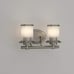 Hampton Bay Truitt 14.2 in. 2-Light Brushed Nickel Modern Transitional Vanity