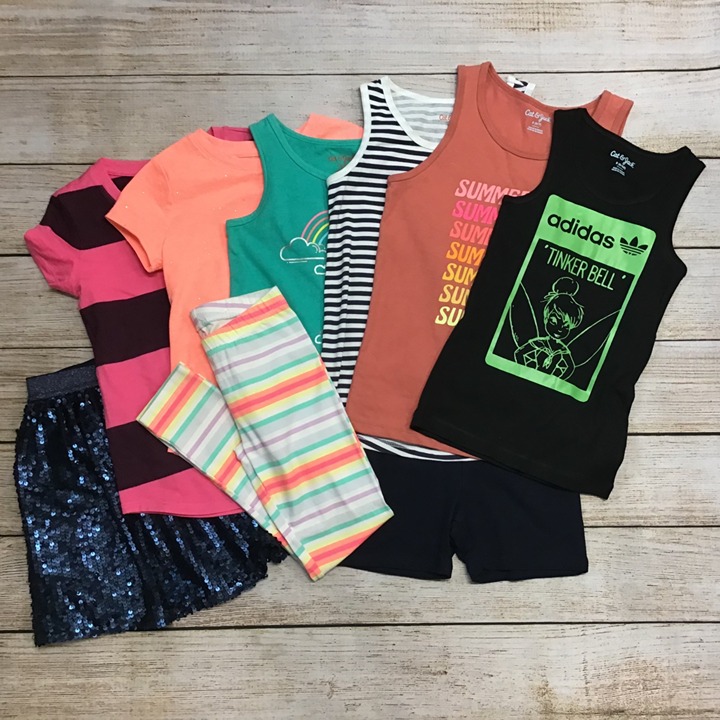 Girls 9 Piece Cat & Jack/French Toast Clothes Bundle Size 6/6X