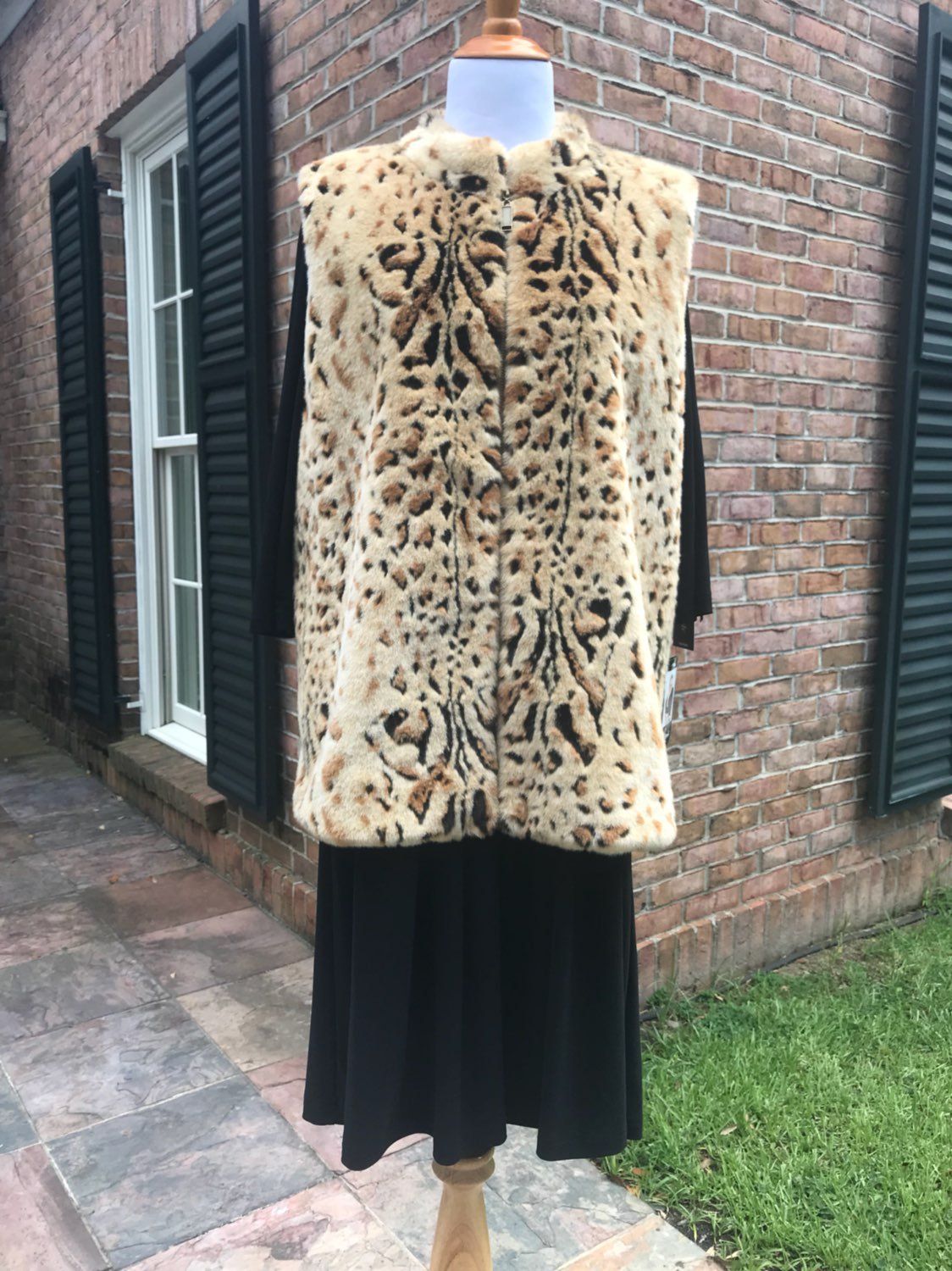NWT Designers Originals Panther Fur Vest