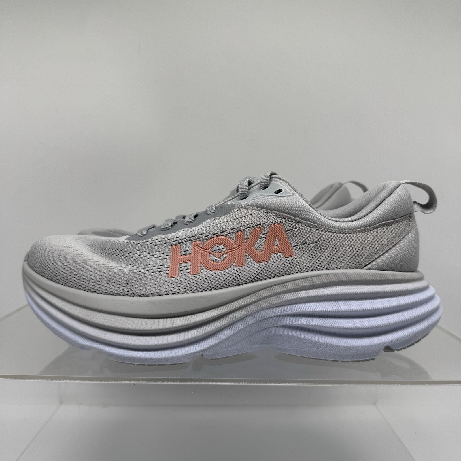 Women’s Hoka One One Bondi 8 1127952 HMLR Gray Running Shoe Grey Size 7.5