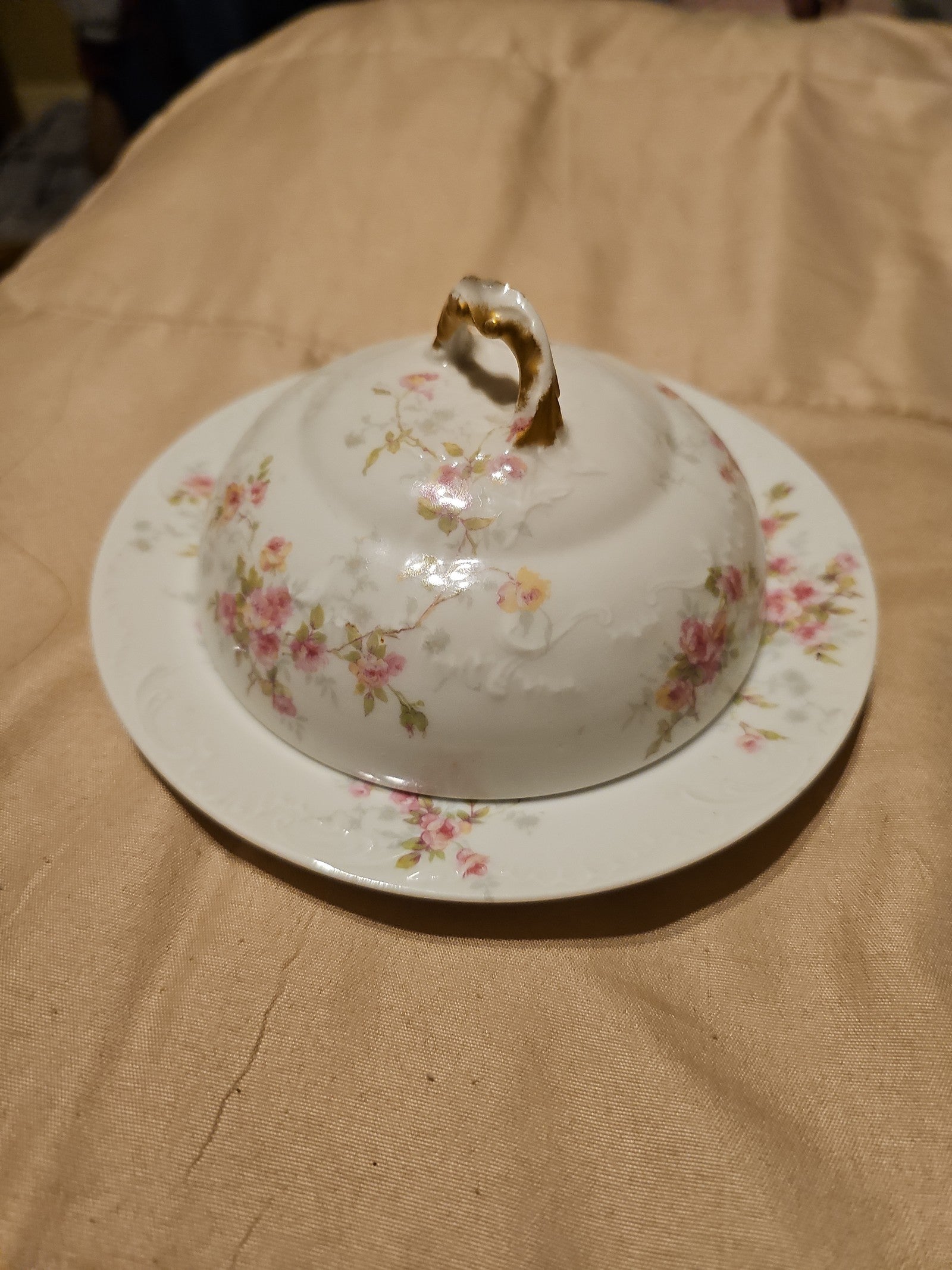Theodore haviland limoges butter dish with strainer. Excellent condition