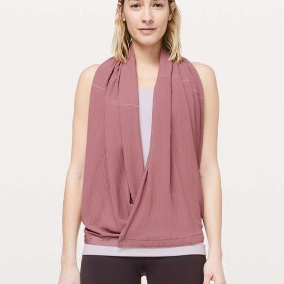 NWOT Lululemon Vinyasa Scarf *Crinkle in Spanish Rose