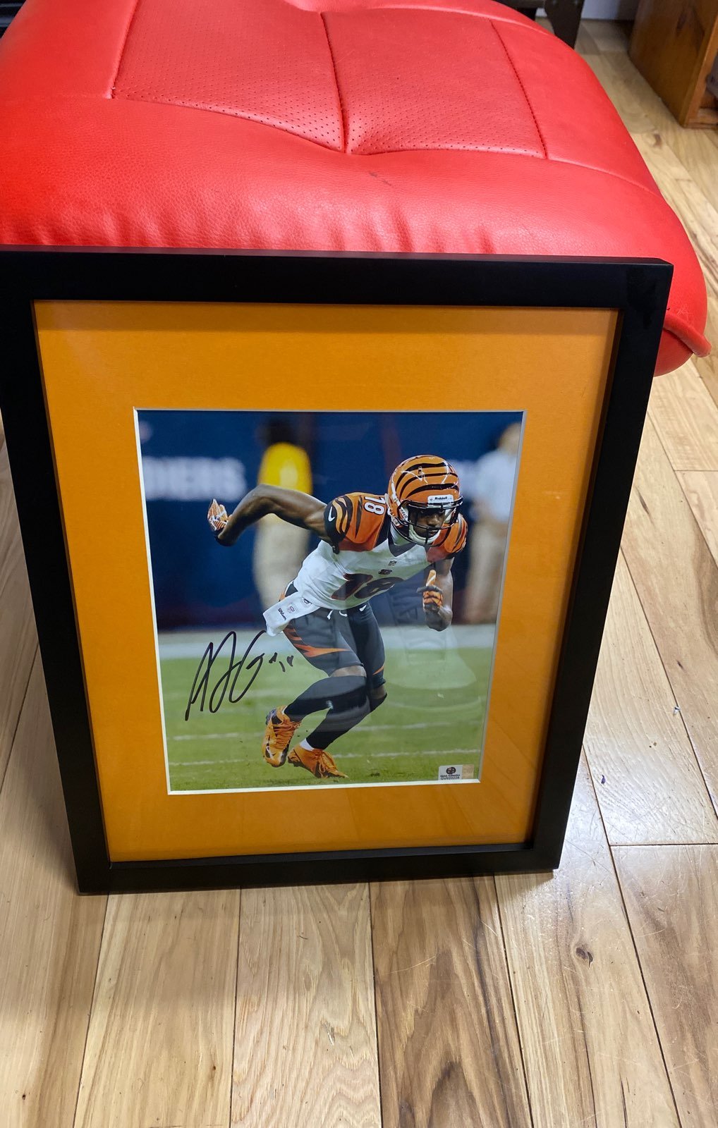 AJ Green autographed framed photo