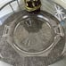 Jeanette BALTIMORE PEAR leaf design CLEAR glass Handled Cake Platter Vintage